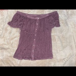 AMERICAN EAGLE // SOFT & SEXY off the shoulder top